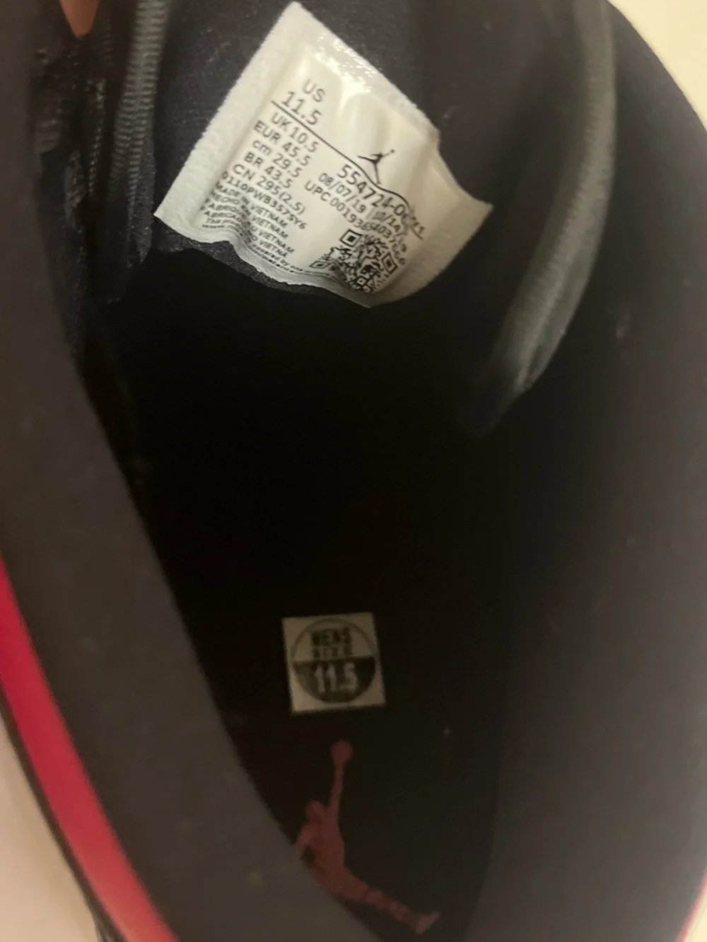 Air Jordan 1 Mid “Bred Toe” - Black/Noble Red/White - Size 11.5 - Worn Once